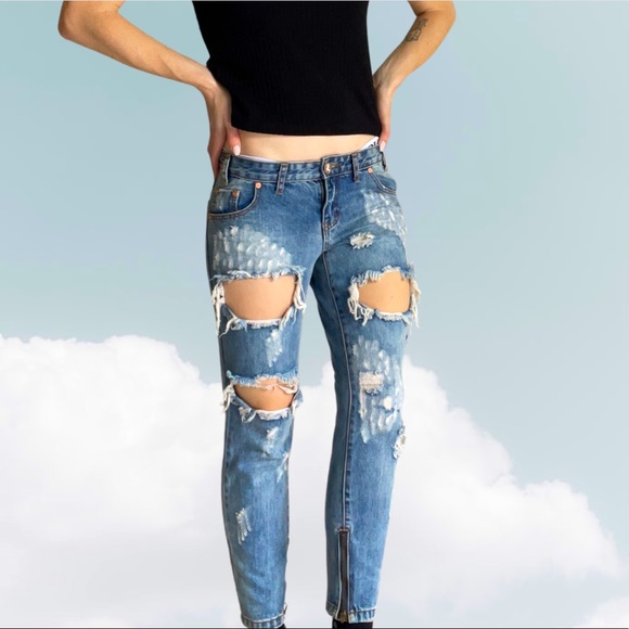 One Teaspoon Freebird Distressed Denim 